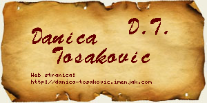Danica Tošaković vizit kartica